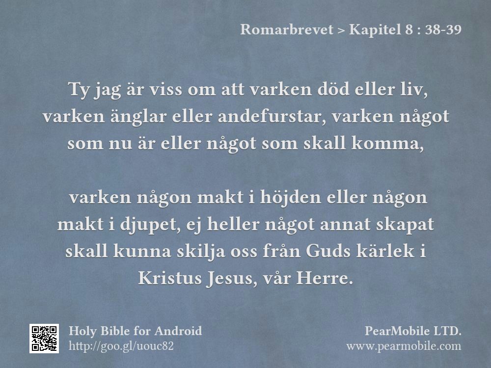 Romarbrevet, Kapitel 8:38-39